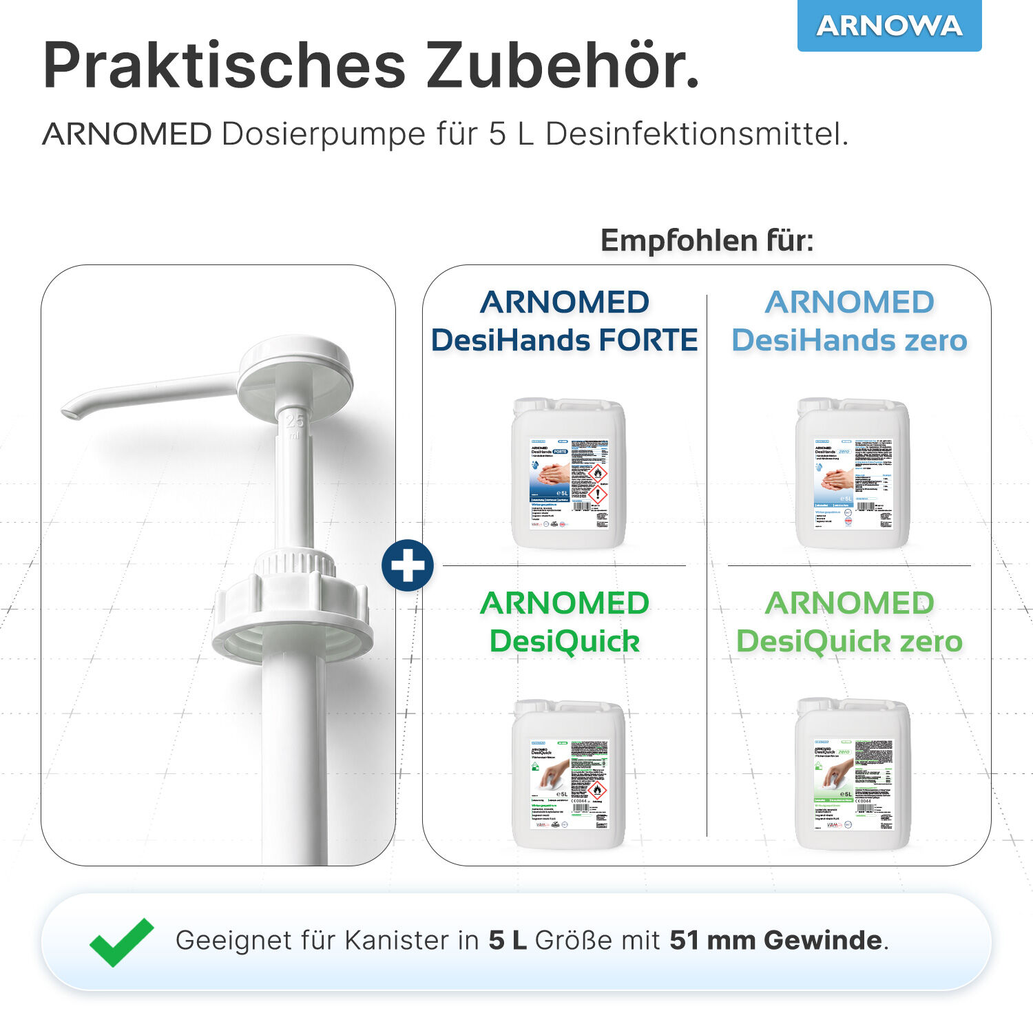 Dosierpumpe für 5 L Desinfektionsmittel Zubehör