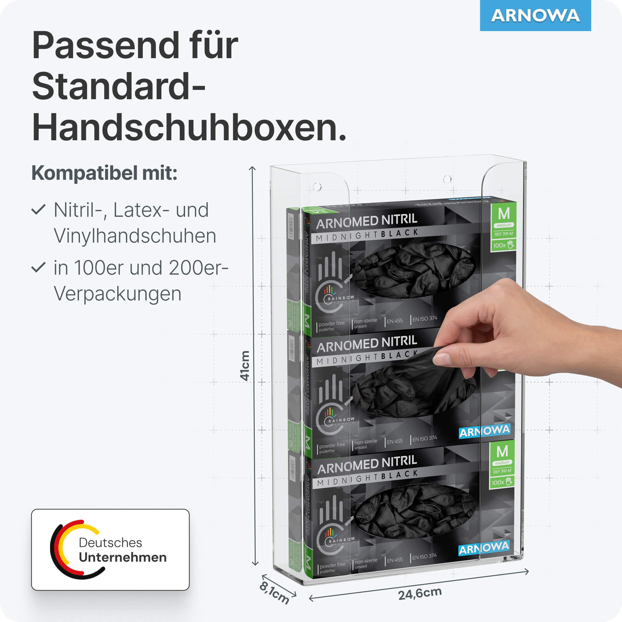 Acryl Handschuhhalter Befüllung
