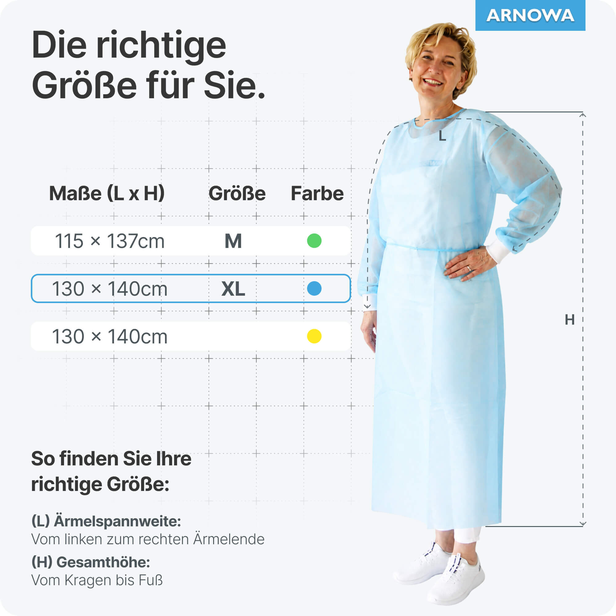ARNOMED PP-Schutzkittel Größe
