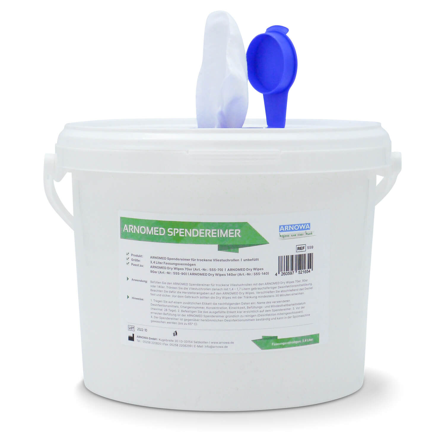ARNOMED DRY WIPES + Eimer ARNOMED DRY WIPES + Eimer