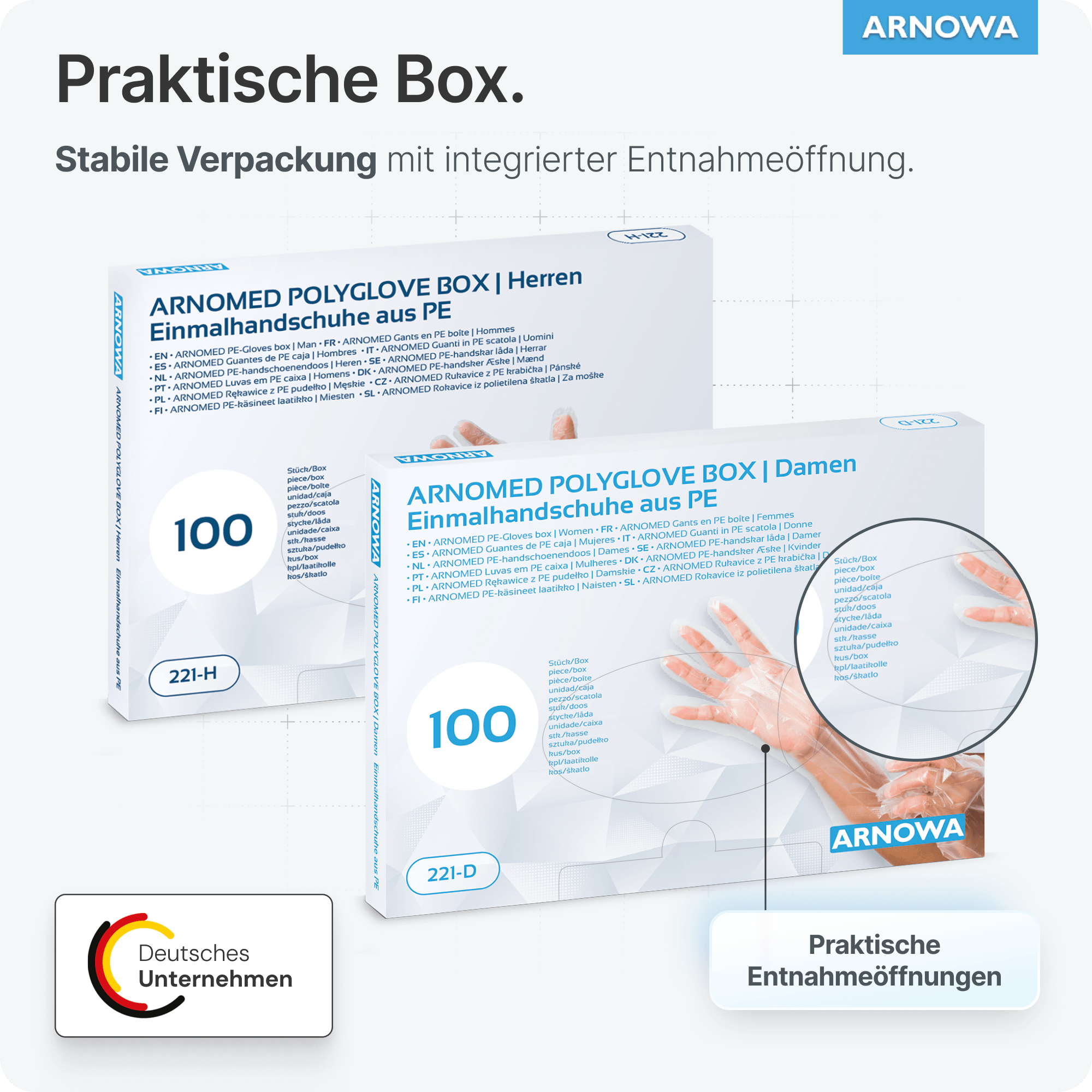 PE-Handschuhe Verpackung