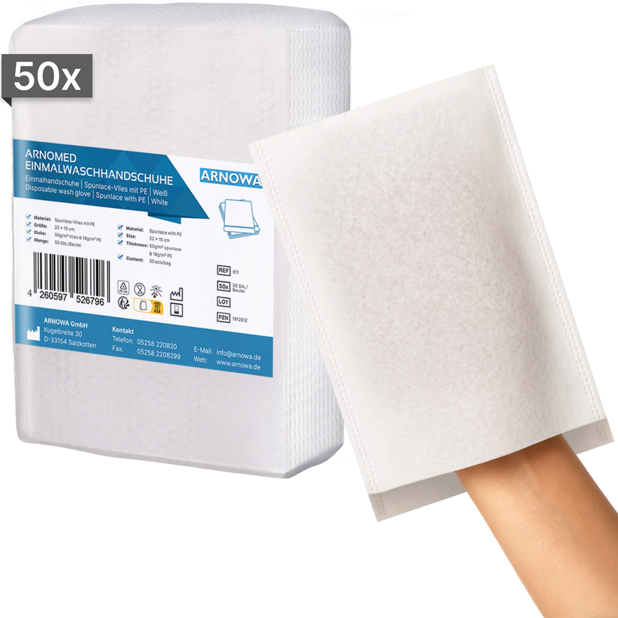 Waschhandschuhe Vlies