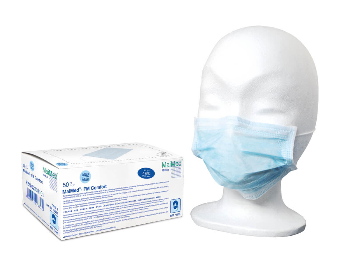 MaiMed Comfort - OP Mundschutz mit Gummiband MaiMed FM Comfort Mundschutz in Blau