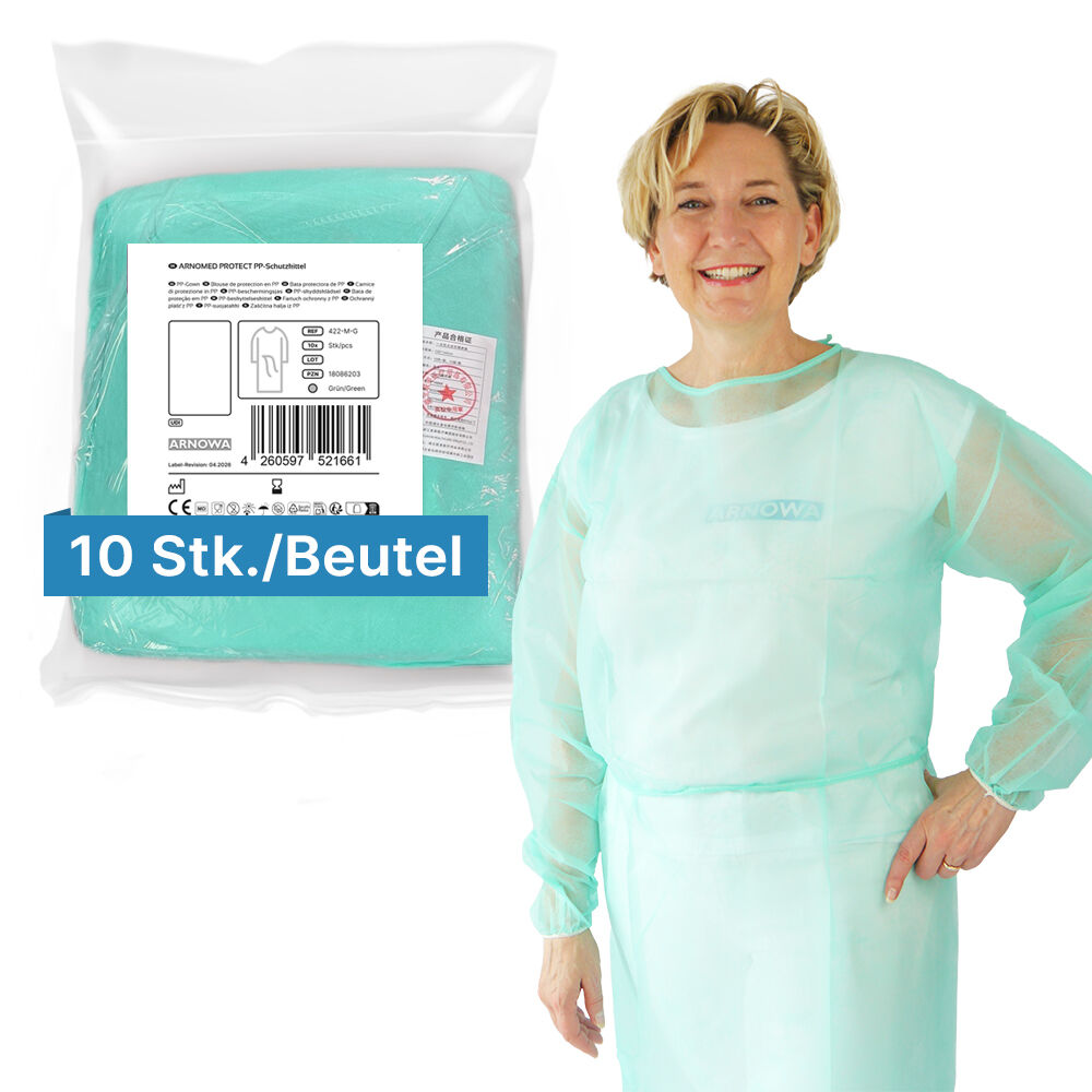 PP Schutzkittel Grün