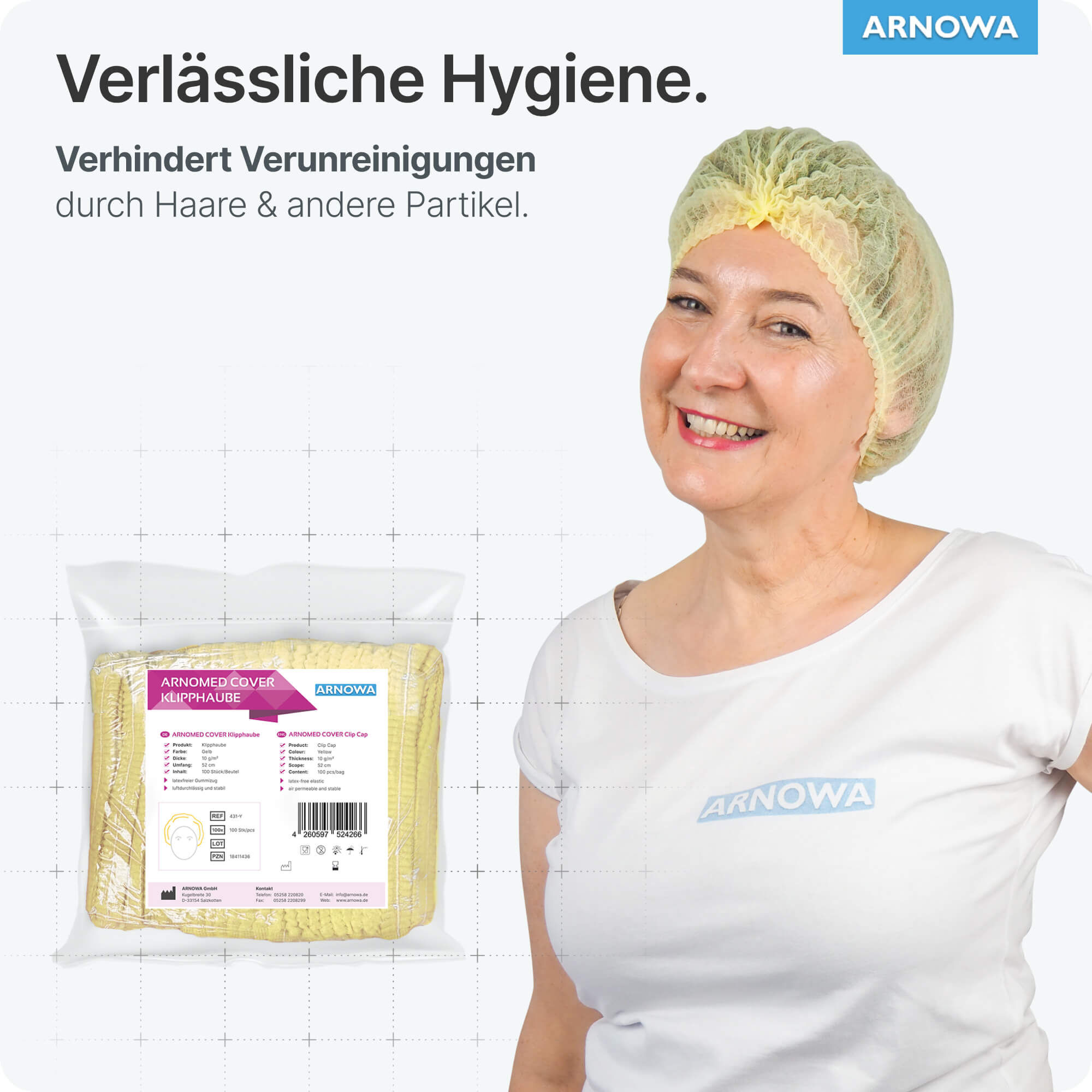 Klipphauben Gelb Hygienisch