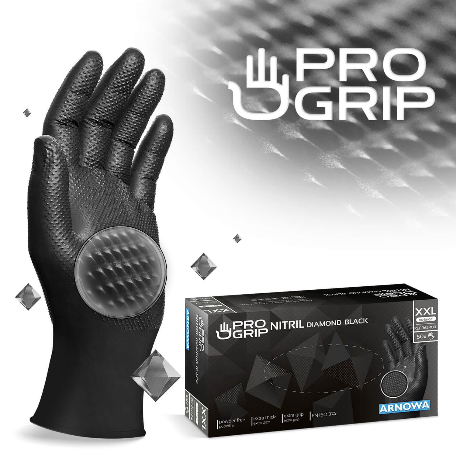 361_ProGrip_XXL PROGRIP NITRIL DIAMOND BLACK