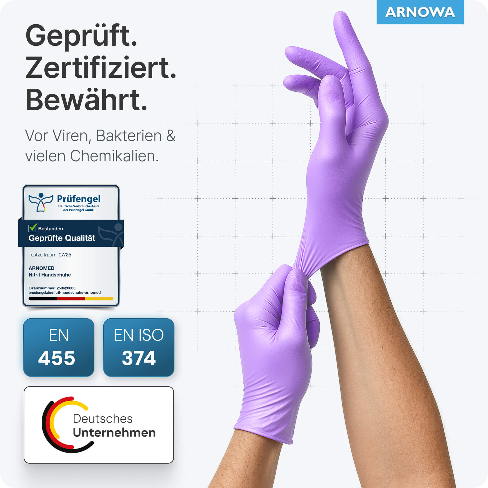 ARNOMED Nitril Handschuhe Violett