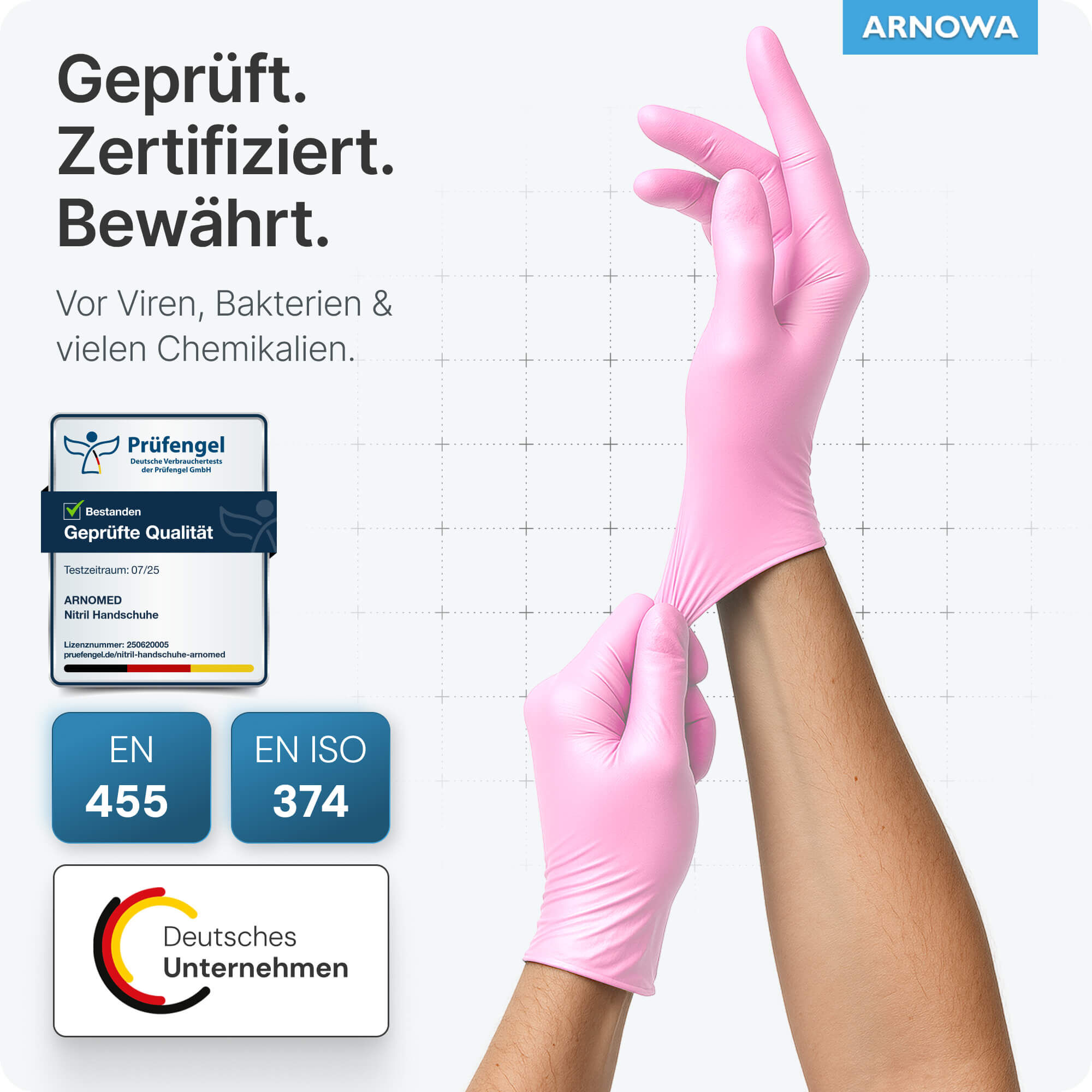 ARNOMED Nitril Handschuhe Rosa ARNOMED Nitril Handschuhe Rosa