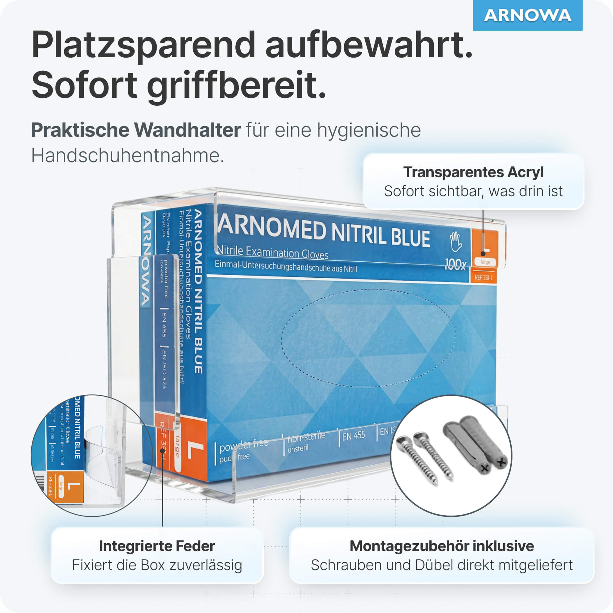 Acryl Handschuhhalter Vorteile