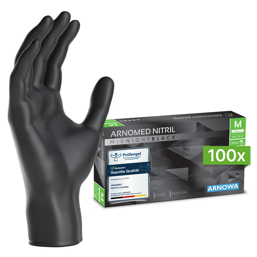 ARNOMED Nitril Handschuhe Schwarz