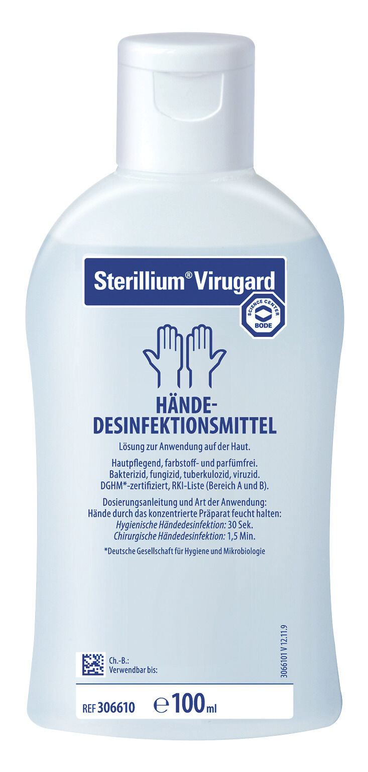 Sterillium Virugard Händedesinfektionsmittel in der 100ml-Größe