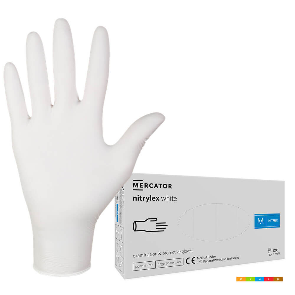 Mercator Nitril Handschuhe Weiß Mercator Nitril Handschuhe Weiß