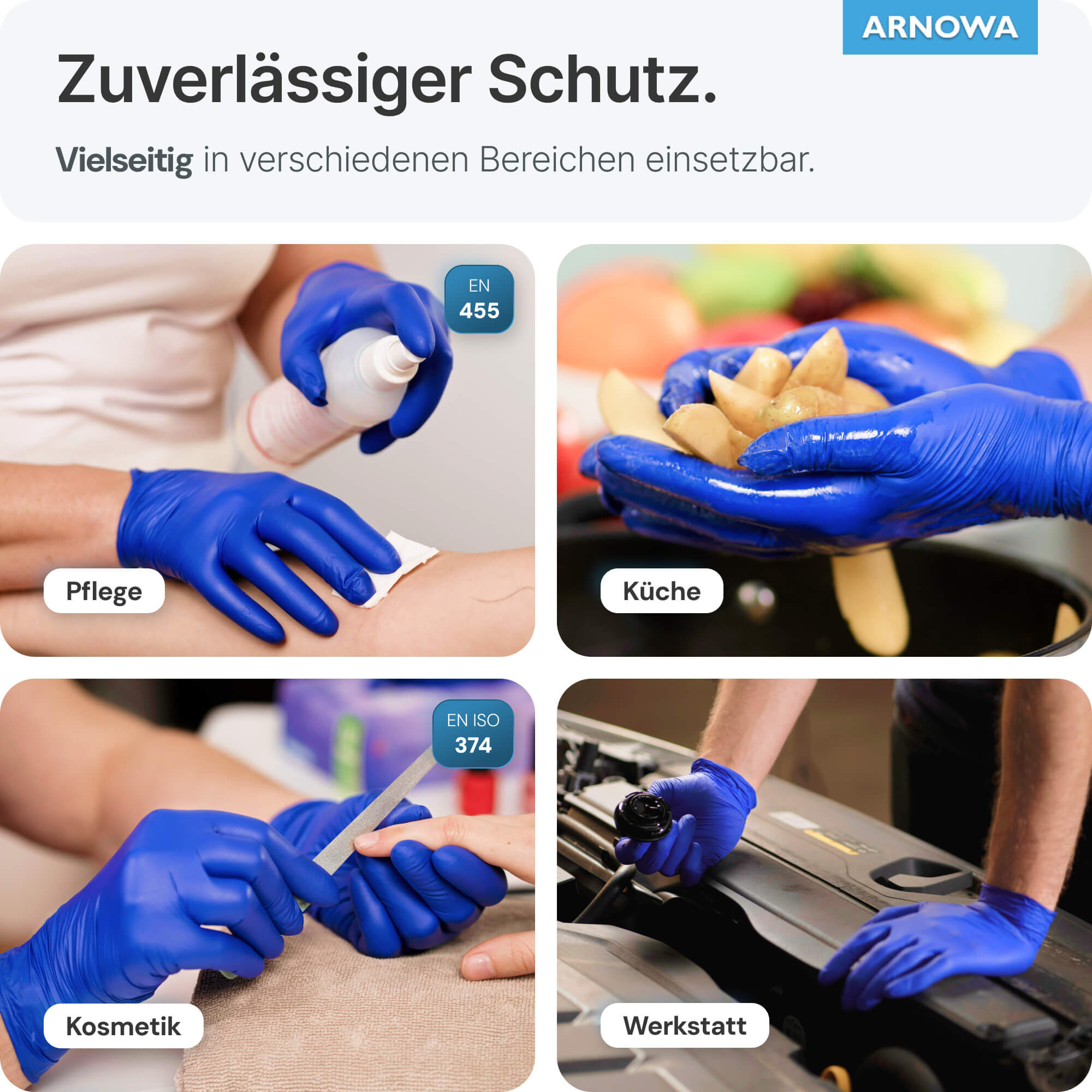 ARNOMED Nitril Handschuhe Blau