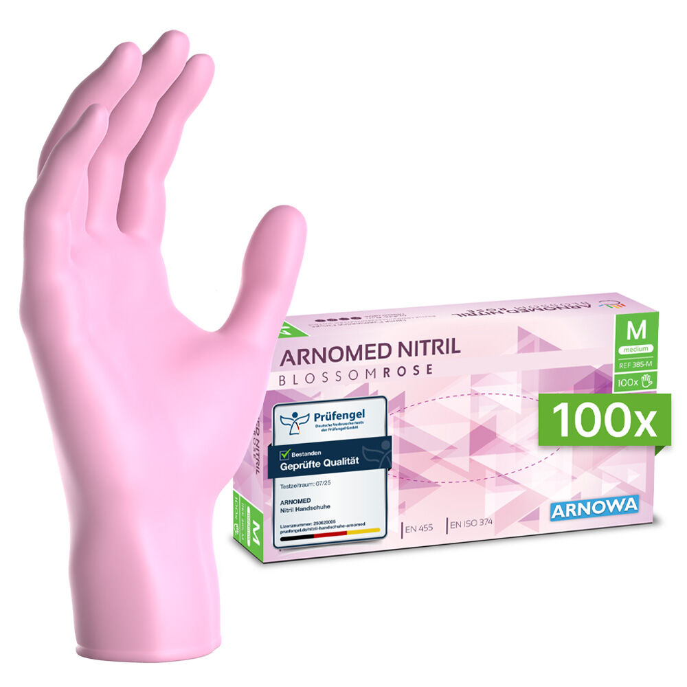 ARNOMED Nitril Handschuhe Rosa