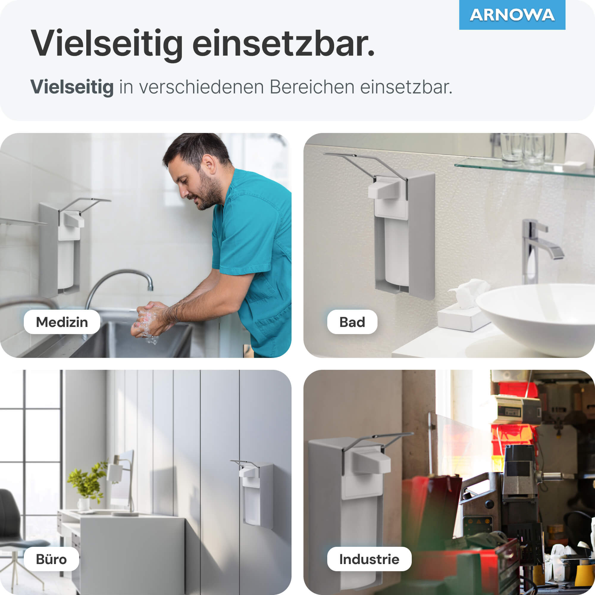 Desinfektionsspender Alu Anwendungsbilder
