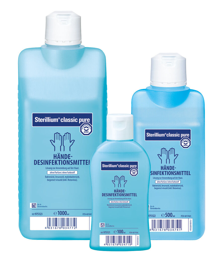 Sterillium classic pure - Händedesinfektionsmittel Sterilium classic pure in verschiedenen Produktgrößen