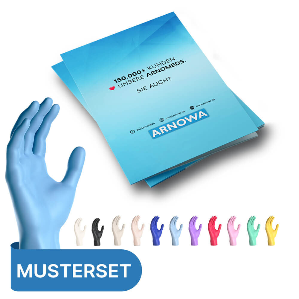 Musterset aus Einweghandschuhen